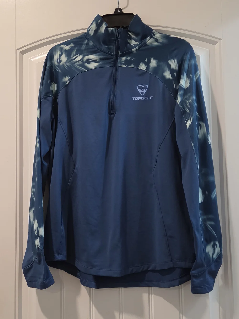 Under Armour Men's Blue Tie-Dye Quarter-Zip Rash Guard
